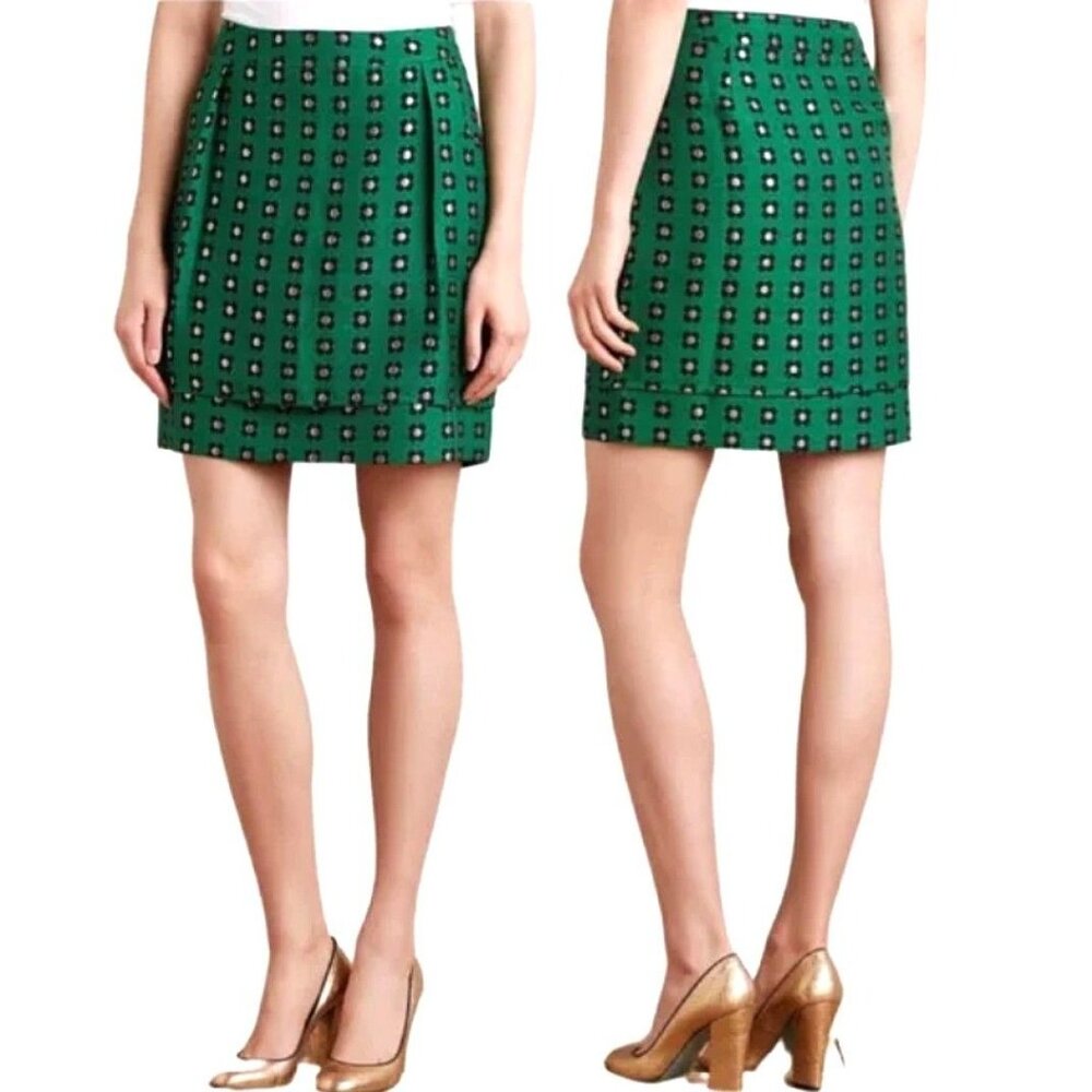 Anthropologie HD In Paris Women's Garden Glimmer Floral Mini Skirt Size US 2